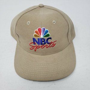 Vintage NBC Sports Sports Specialties Strapback Baseball Hat Cap Mens OS Tan